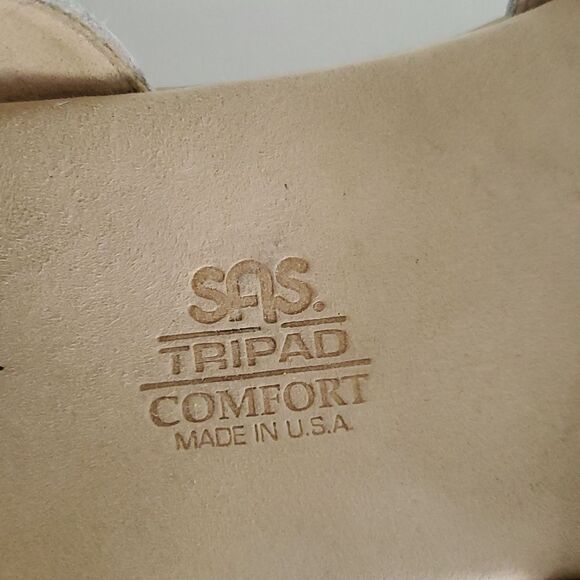 SAS Duo Quarter Strap Leather Sandals White Halo Size 11N - Picture 5 of 8